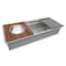 Ruvati 39-inch Workstation Dual Tier Kitchen Sink Undermount 16 Gauge Stainless Steel RVH8299 - alternate 2